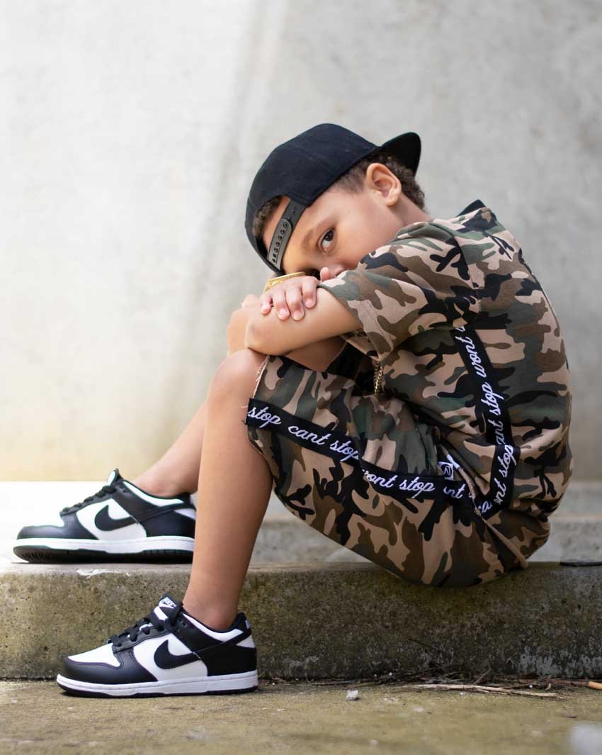 Dovenskab At deaktivere spisekammer Kids Camo Tee with Black Side Tape | Boys Streetwear